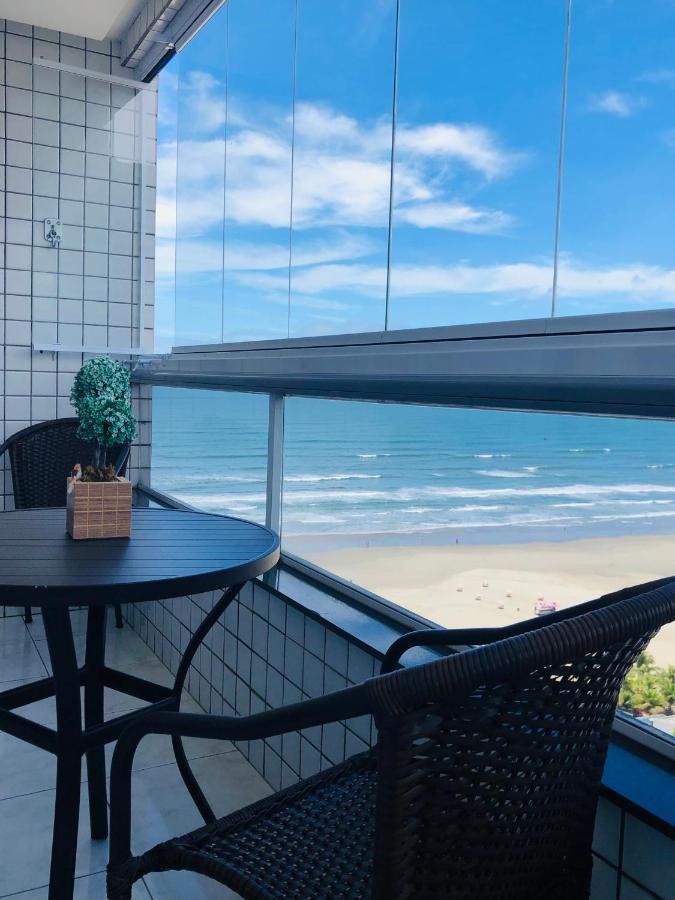 Apto Com Vista Mar Pe Na Areia Praia Grande  Exterior foto