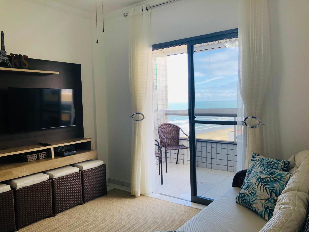 Apto Com Vista Mar Pe Na Areia Praia Grande  Exterior foto